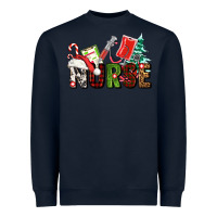 Navy Christmas nurse Heavyweight Sweatshirt - AdoDesignShop