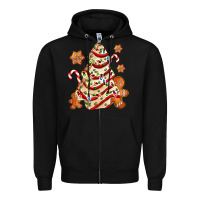 Black christmas tree cake and cookies ado Zipper Hoodie - AdoDesignShop