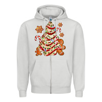 Dove Grey christmas tree cake and cookies ado Zipper Hoodie - AdoDesignShop