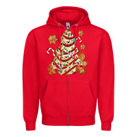 Christmas Tree Cake And Cookies Ado Zipper Hoodie | Teevron