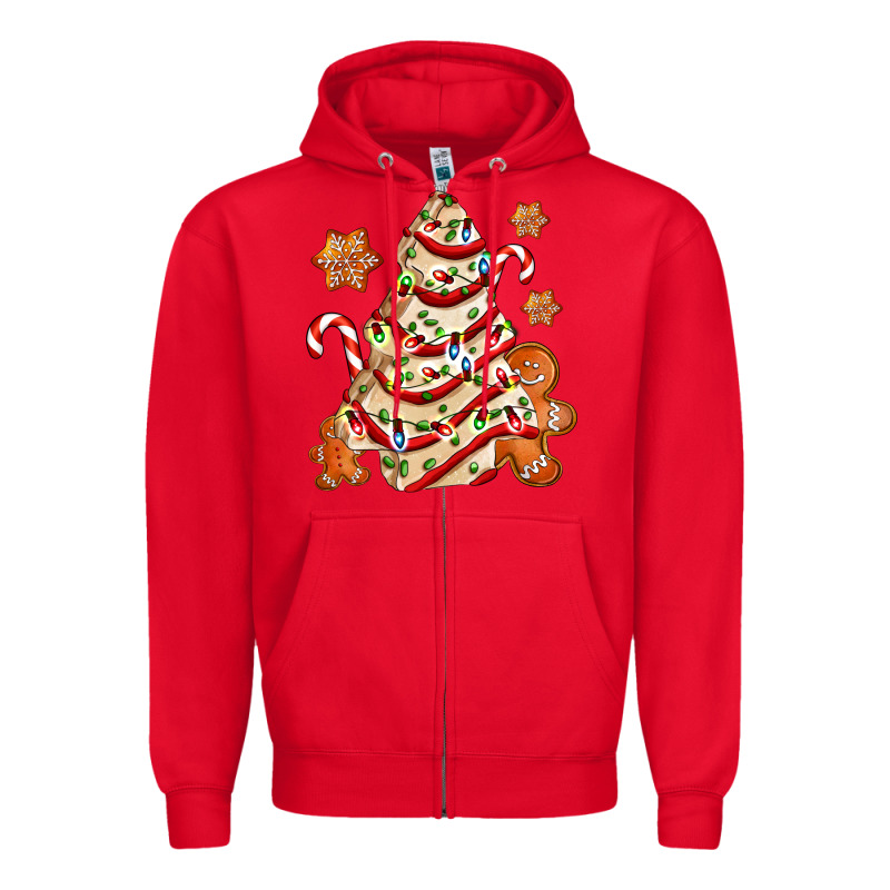Christmas Tree Cake And Cookies Ado Zipper Hoodie by AdoDesignShop | Teevron