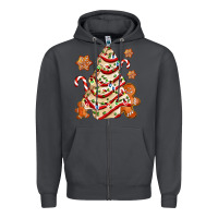Smoke christmas tree cake and cookies ado Zipper Hoodie - AdoDesignShop