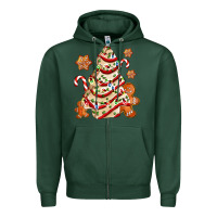 Sports Green christmas tree cake and cookies ado Zipper Hoodie - AdoDesignShop