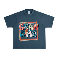 Midnight Navy 4th of July grandma with lightning bolt Urban Heavy Tee - FaDigitalArtStudio