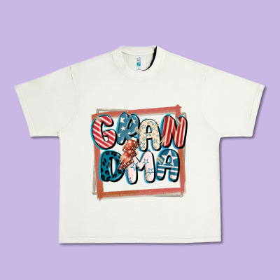 4th Of July Grandma With Lightning Bolt Urban Heavy Tee Designed By Fadigitalartstudio