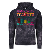 Cloud Black battery life of a teacher Vintage Hoodie - BundleAndBundleShop