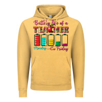 Vintage Mustard battery life of a teacher Vintage Hoodie - BundleAndBundleShop