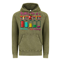 Vintage Olive battery life of a teacher Vintage Hoodie - BundleAndBundleShop