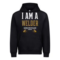 Black I Am A WELDER - WELDER Job Gift Funny Urban Hoodie - artisFamous