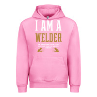 Fuchsia Pink I Am A WELDER - WELDER Job Gift Funny Urban Hoodie - artisFamous