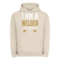 Pigment French Oak I Am A WELDER - WELDER Job Gift Funny Urban Hoodie - artisFamous
