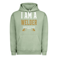Pigment Oil Green I Am A WELDER - WELDER Job Gift Funny Urban Hoodie - artisFamous