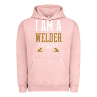 Pigment Salmon I Am A WELDER - WELDER Job Gift Funny Urban Hoodie - artisFamous