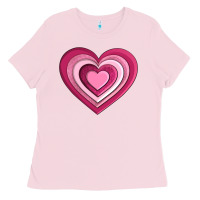 Bubblegum Pink sweet heart olivia Ladies Tee - OliviaCreatesArt