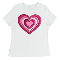 White sweet heart olivia Ladies Tee - OliviaCreatesArt