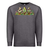 Charcoal Heather cactus cowhide serape Premium Sweatshirt - JahusDesignShop