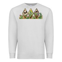 Dove Grey cactus cowhide serape Premium Sweatshirt - JahusDesignShop