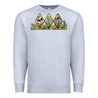 Heather Grey cactus cowhide serape Premium Sweatshirt - JahusDesignShop