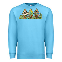 Ocean Blue cactus cowhide serape Premium Sweatshirt - JahusDesignShop