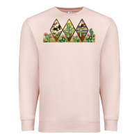 Pale Pink cactus cowhide serape Premium Sweatshirt - JahusDesignShop