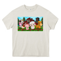 Cream cute farm animals Heavy Core Tee - TumblerDesignByShophia