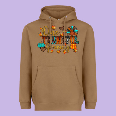One Thankful Grammy Heavyweight Hoodie Designed By Jahusdesignshop