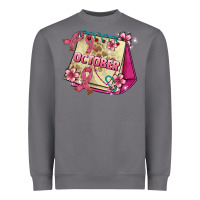 Pink Cancer Ribbon And October Calendar Heavyweight Sweatshirt | Teevron