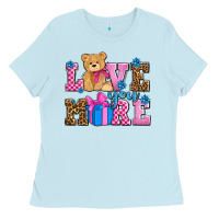 Baby Blue love you more olivia Ladies Tee - OliviaCreatesArt