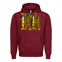 Burgundy beer bottle for christmas Zipper Hoodie - AdoDesignShop