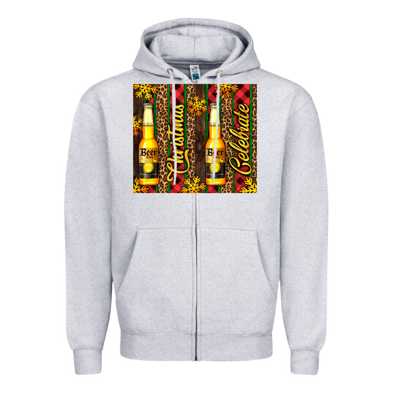 Beer Bottle For Christmas Zipper Hoodie by AdoDesignShop | Teevron