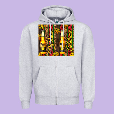 Beer Bottle For Christmas Zipper Hoodie Designed By Adodesignshop