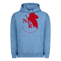 Pigment Pebble Blue nerv  evangelion Urban Hoodie - artisFamous