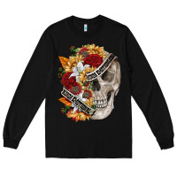 Black skull kinda emotionless kinda emotional Long Sleeve Tee - FaDigitalArtStudio