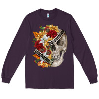 Plum skull kinda emotionless kinda emotional Long Sleeve Tee - FaDigitalArtStudio