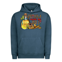 Pigment Midnight Navy tequila made me do it Urban Hoodie - RanaPortraitStore
