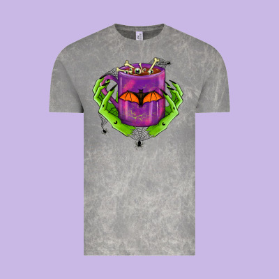 Halloween Coffee Cup With Hands Vintage Tee Designed By Fadigitalartstudio
