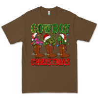 Cacao cowboy christmas boots cactus Premium Tee - CowGirlArtShop