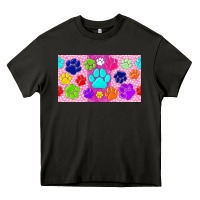 Asphalt paw print Heavy Core Tee - TumblerDesignByShophia
