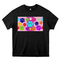 Black paw print Heavy Core Tee - TumblerDesignByShophia
