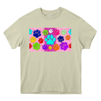 Mossy paw print Heavy Core Tee - TumblerDesignByShophia