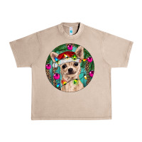 French Oak Christmas Chihuahua Urban Heavy Tee - RanaPortraitStore