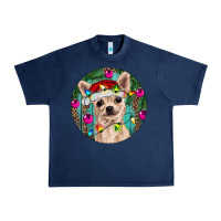 Navy Christmas Chihuahua Urban Heavy Tee - RanaPortraitStore