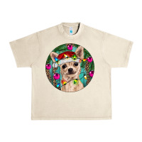 Sandshell Christmas Chihuahua Urban Heavy Tee - RanaPortraitStore