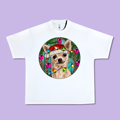 Christmas Chihuahua Urban Heavy Tee Designed By Ranaportraitstore