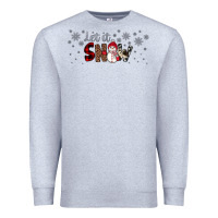 Heather Grey Christmas let it snow Premium Sweatshirt - JahusDesignShop