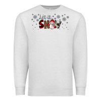 Oatmeal Heather Christmas let it snow Premium Sweatshirt - JahusDesignShop