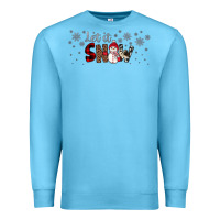 Ocean Blue Christmas let it snow Premium Sweatshirt - JahusDesignShop