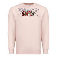 Pale Pink Christmas let it snow Premium Sweatshirt - JahusDesignShop