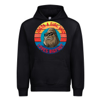 Black Retro Sunset Just A Girl Who Loves Bigfoot Urban Hoodie - artisFamous