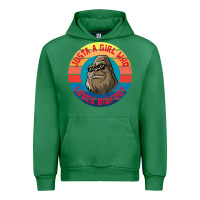 Retro Sunset Just A Girl Who Loves Bigfoot Urban Hoodie | Teevron
